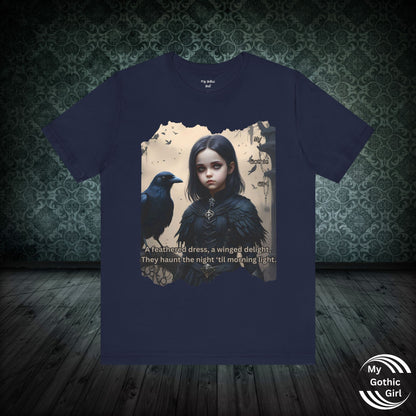 My Gothic Girl T-Shirt "Black Raven"  Whimsy Goth, Goth Fashion, Poetic Gothic Street Wear