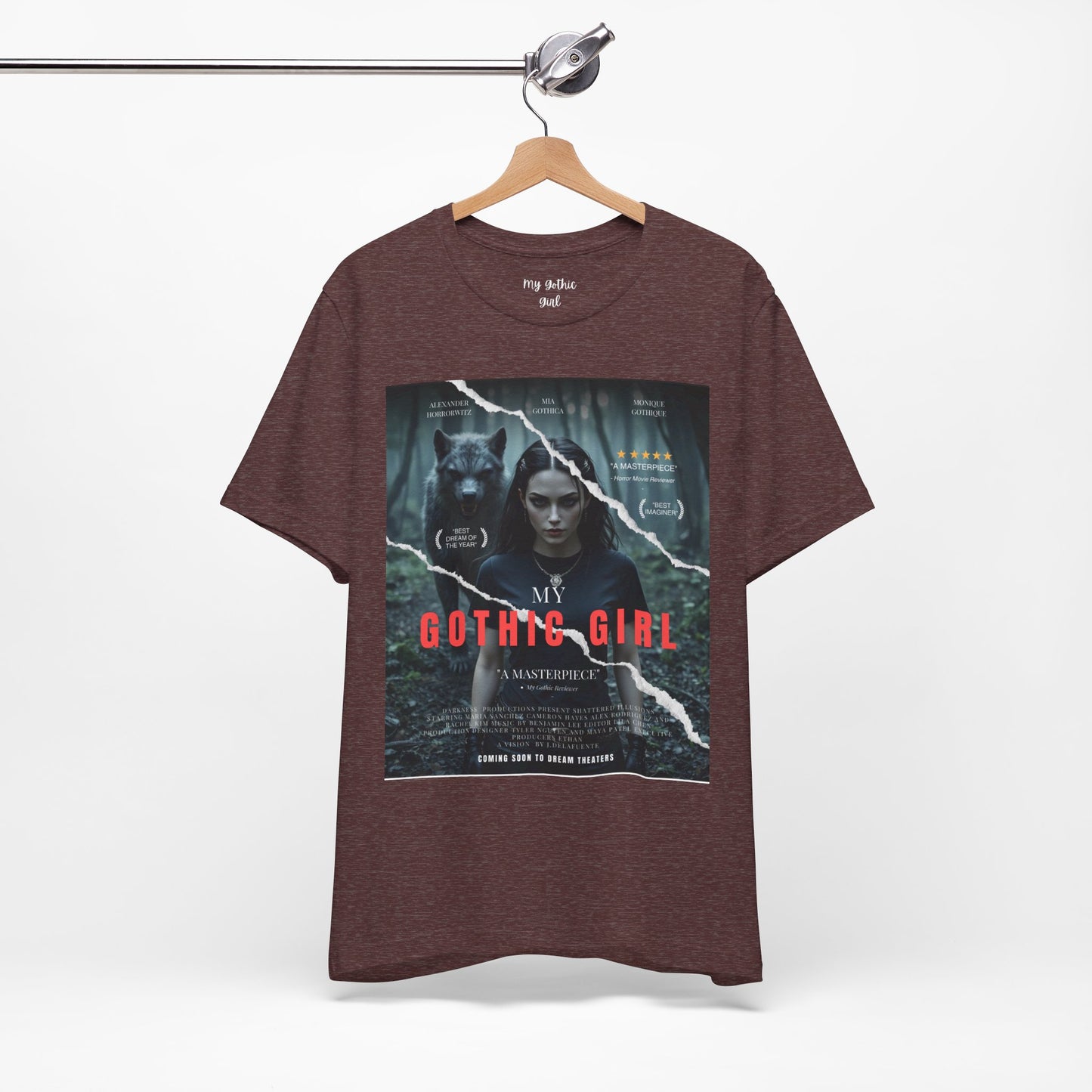 My Gothic Girl T-Shirt "Movie Poster" – Whimsy Goth Streetwear, Dark Poetry Fashion, Alt Aesthetic Apparel