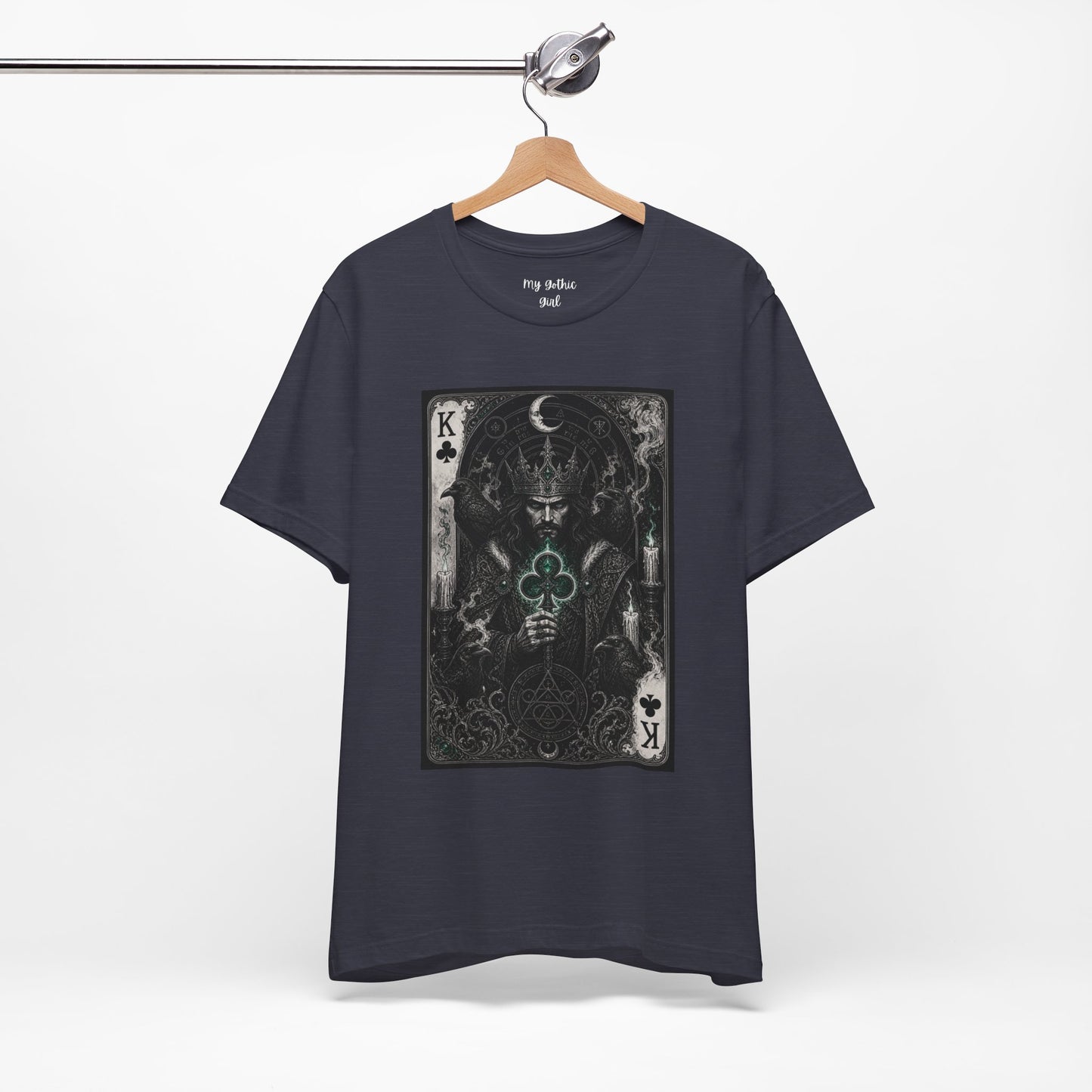 King of Clubs Playing Card T-Shirt — Gothic Card Deck Graphic Tee