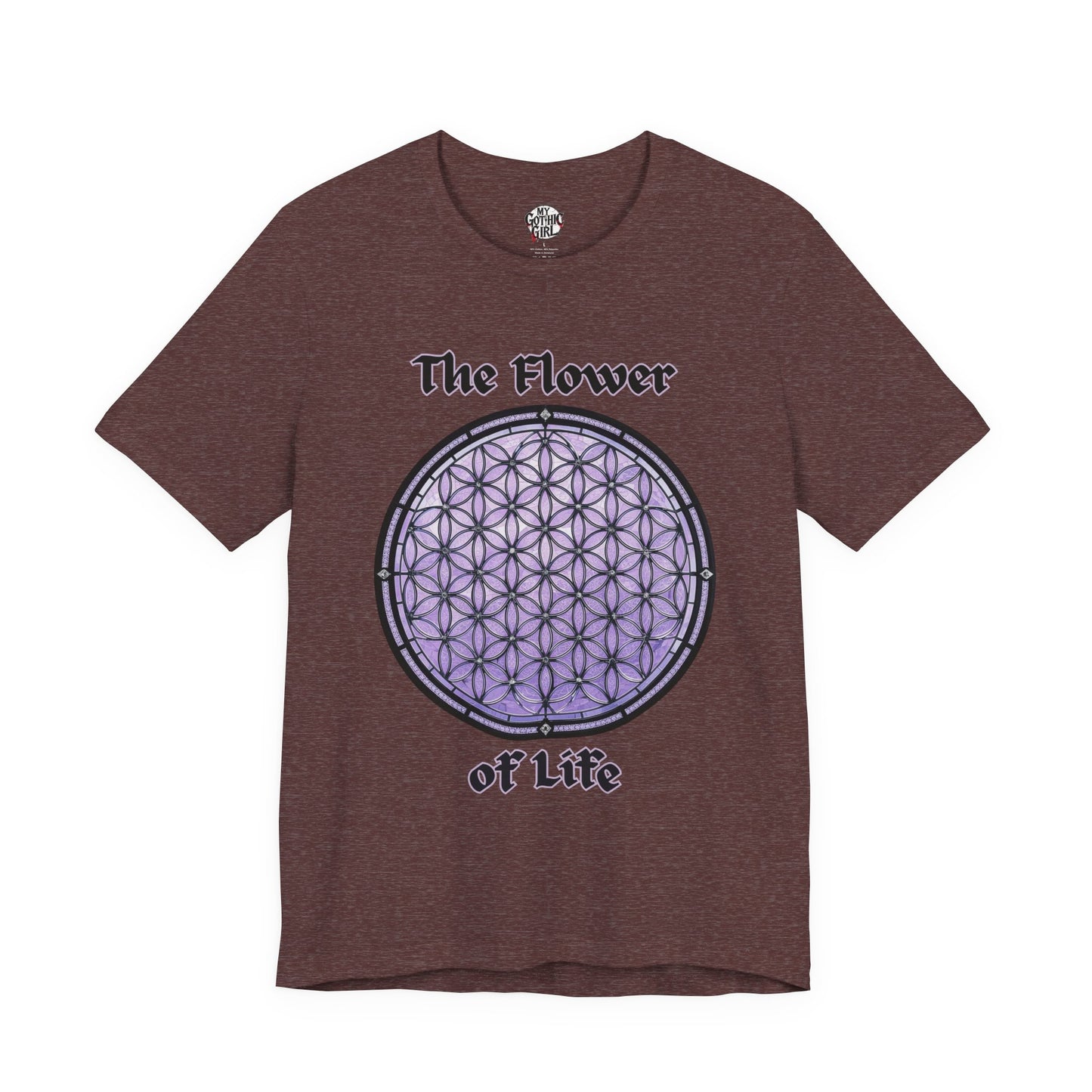"The Flower of Life"  Gothic Graphic T-Shirt – Alt Aesthetic Poetic Goth Street-wear