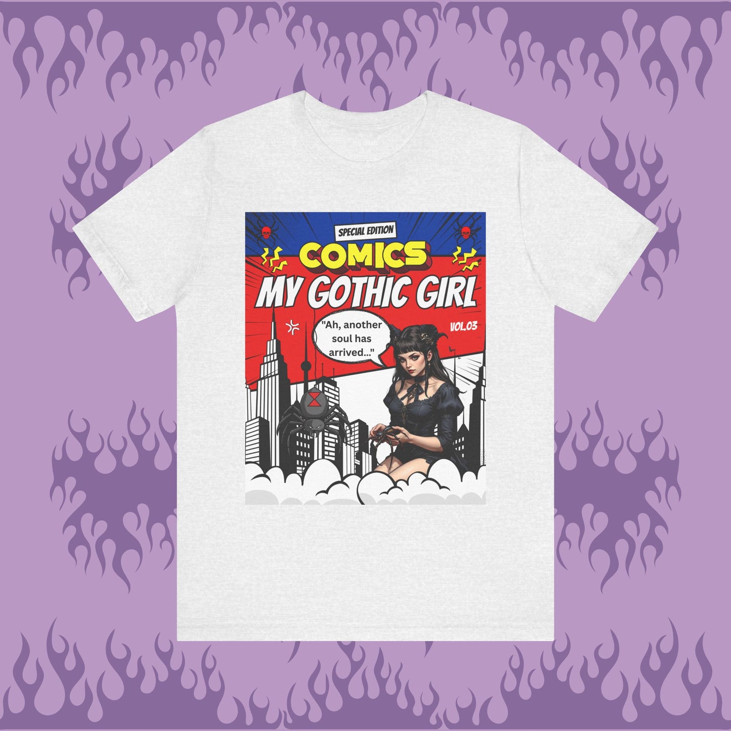 My Gothic Girl Comic Book Graphic Tee – Whimsy Goth Streetwear, Dark Poetry Fashion, Alt Aesthetic Apparel
