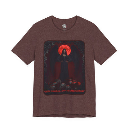 “Lilith Ascendant — She Who Will Not Kneel.” Graphic T-Shirt – Alt Aesthetic Poetic Goth Street-wear