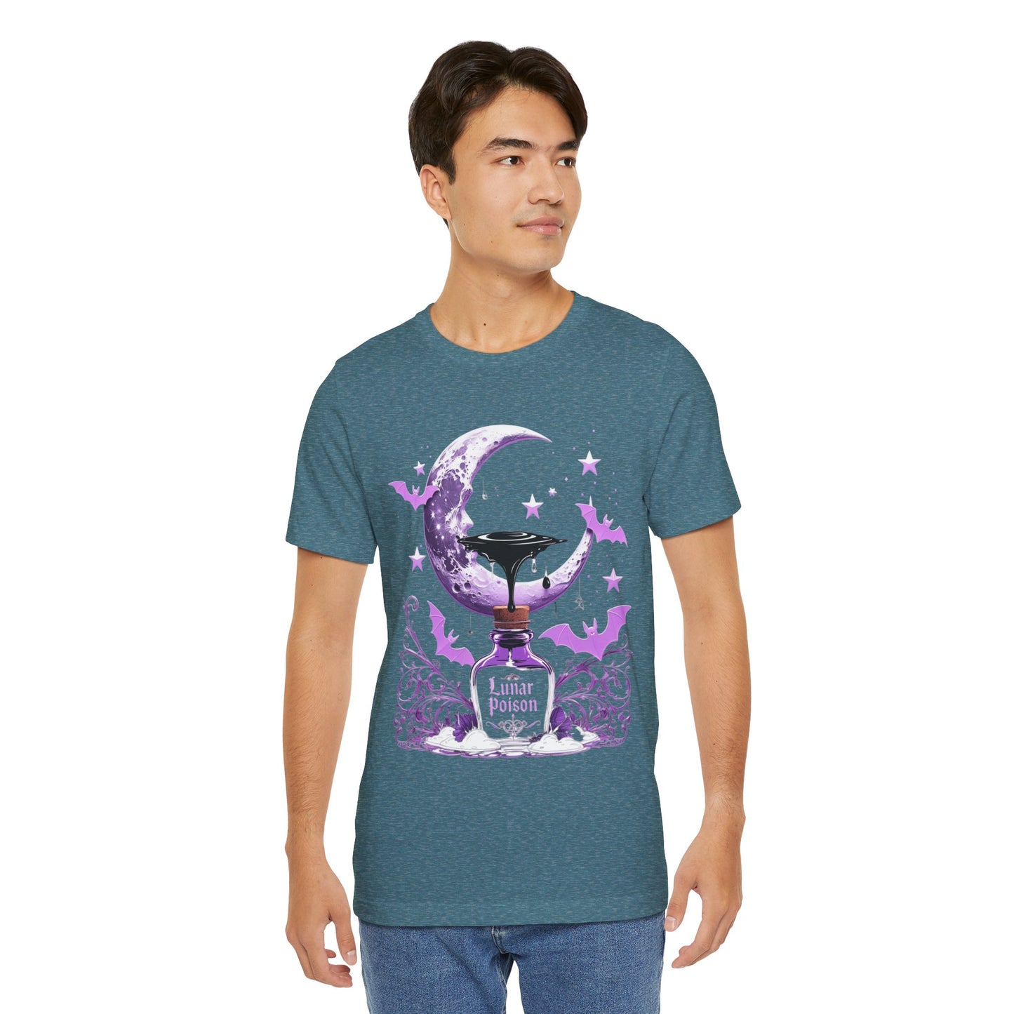 “Lunar Poison” — Celestial Alchemy Gothic Graphic T-Shirt – Alt Aesthetic Poetic Goth Street-wear