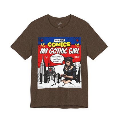 My Gothic Girl Comic Book Graphic Tee – Whimsy Goth Streetwear, Dark Poetry Fashion, Alt Aesthetic Apparel