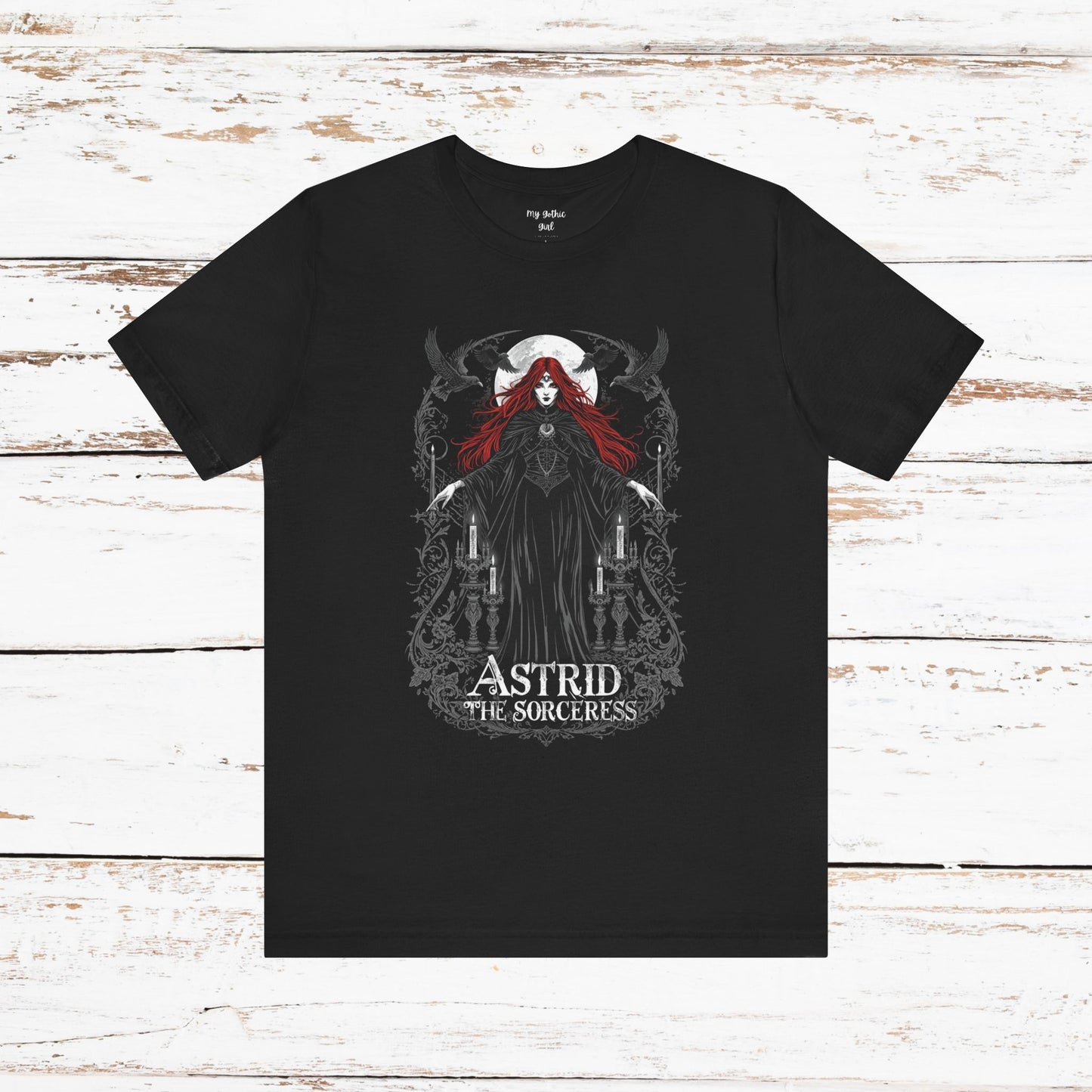 Astrid the Sorceress Gothic T-Shirt | Dark Fantasy Witch Tee
