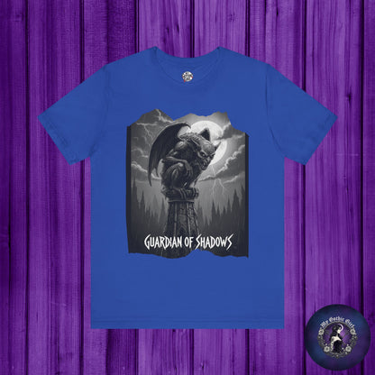 "Guardian of Shadows"  Gothic Graphic T-Shirt – Alt Aesthetic Poetic Goth Streetwear