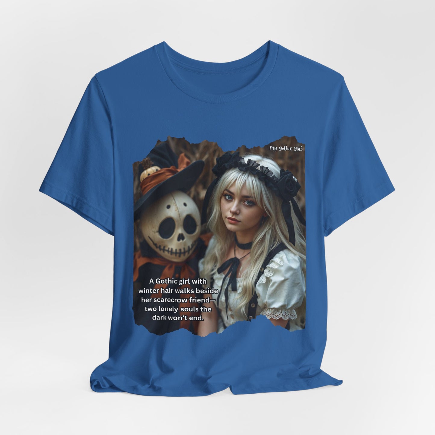 My Gothic Girl T-Shirt "Scarecrow Friend" – Whimsy Goth Streetwear, Dark Poetry Fashion, Alt Aesthetic Apparel