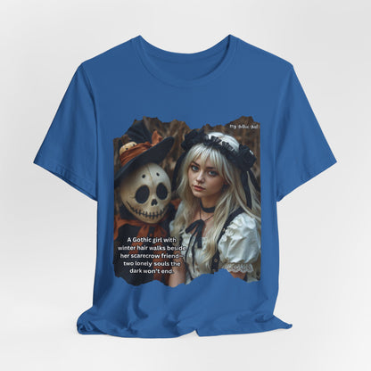 My Gothic Girl T-Shirt "Scarecrow Friend" – Whimsy Goth Streetwear, Dark Poetry Fashion, Alt Aesthetic Apparel