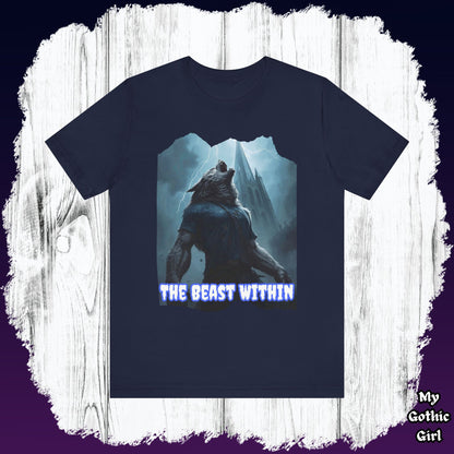 My Gothic Girl "The Beast Within" Graphic T-Shirt Unisex Gothic Dark Fashion Casual Wear