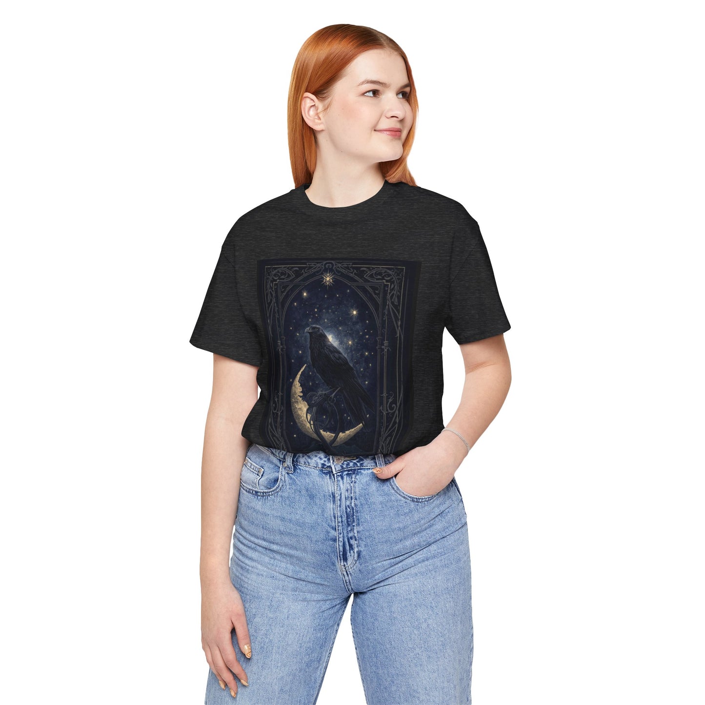 My Gothic Girl "Raven Moon" Graphic T-Shirt Unisex Gothic Dark Fashion Casual Wear