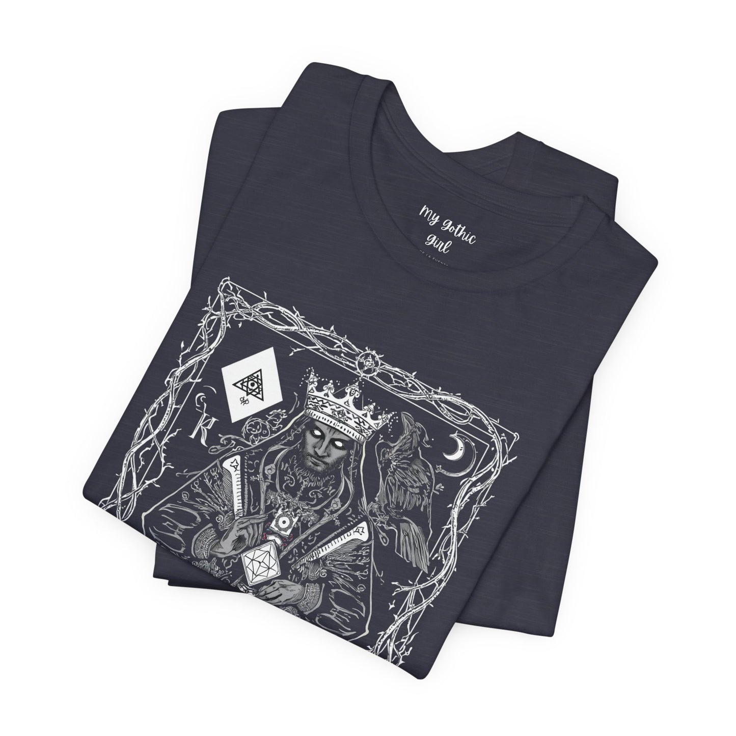 King of Diamonds Playing Card Graphic Tee — Dark Gothic King Design