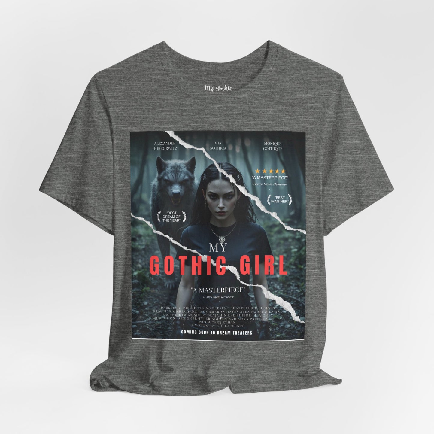 My Gothic Girl T-Shirt "Movie Poster" – Whimsy Goth Streetwear, Dark Poetry Fashion, Alt Aesthetic Apparel