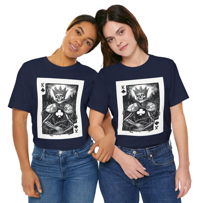 King of Clubs Skeleton Playing Card T‑Shirt