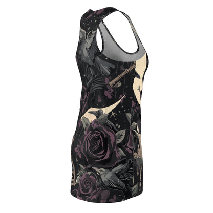 Copy of Gothic Rose Racerback Dress — Dark Burgundy Rose All-Over Print