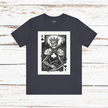 King of Clubs Skeleton Playing Card T‑Shirt