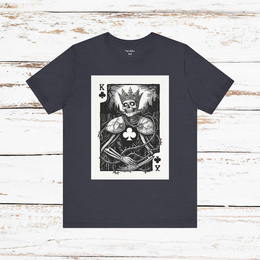King of Clubs Skeleton Playing Card T‑Shirt