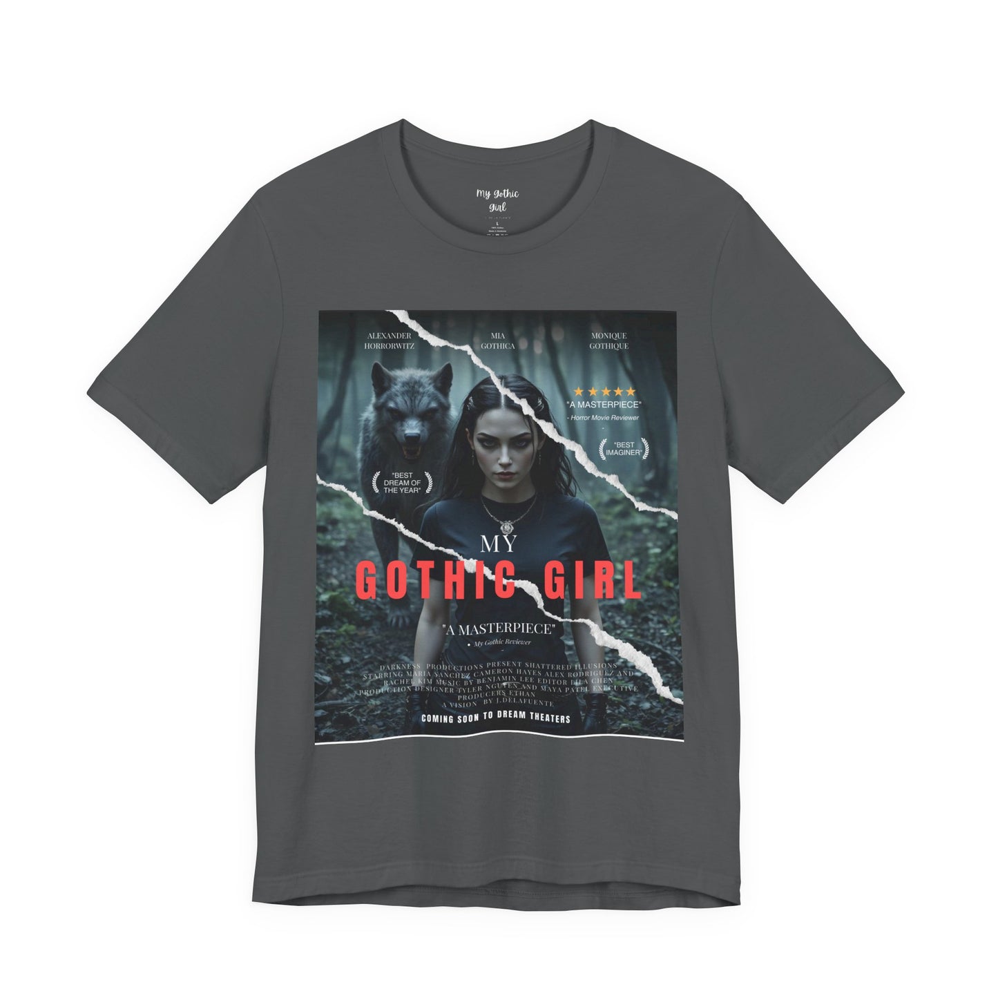 My Gothic Girl T-Shirt "Movie Poster" – Whimsy Goth Streetwear, Dark Poetry Fashion, Alt Aesthetic Apparel
