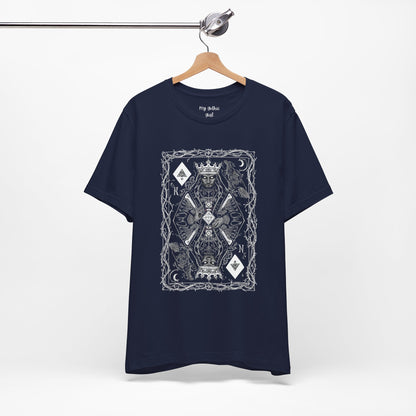 King of Diamonds Playing Card Graphic Tee — Dark Gothic King Design