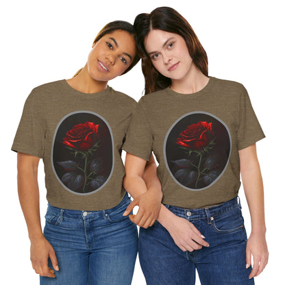 My Gothic Girl T-Shirts for Women & Men "Linda's Red Rose" Dark Aesthetic & Alternative Tees – My Gothic Girl