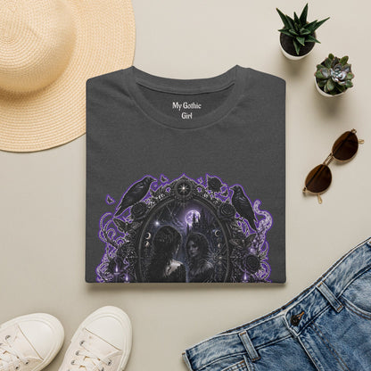 Gothic Mirror T-Shirt — "My Gothic Girl" Dark Violet Graphic Tee