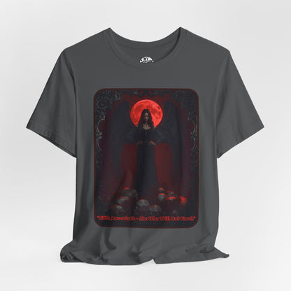 “Lilith Ascendant — She Who Will Not Kneel.” Graphic T-Shirt – Alt Aesthetic Poetic Goth Street-wear
