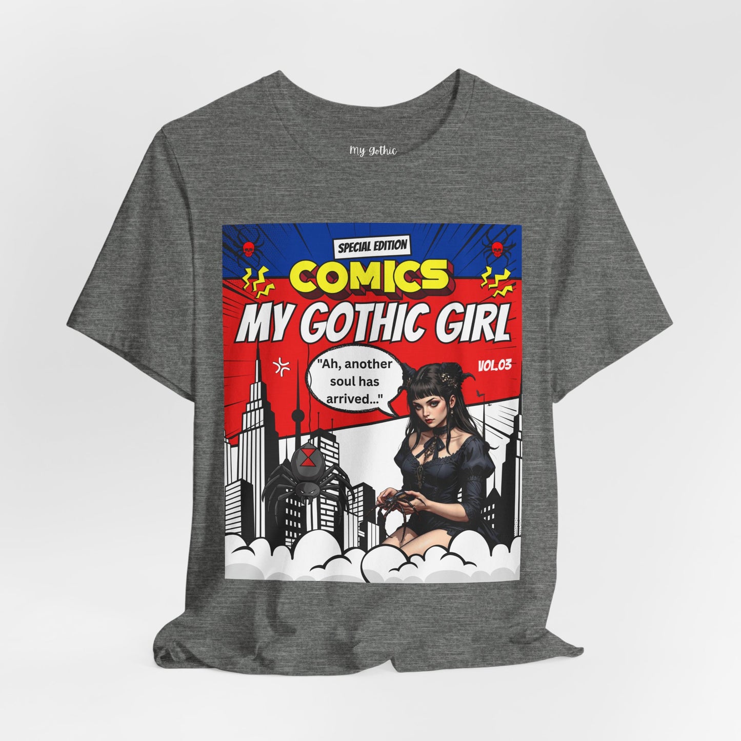 My Gothic Girl Comic Book Graphic Tee – Whimsy Goth Streetwear, Dark Poetry Fashion, Alt Aesthetic Apparel