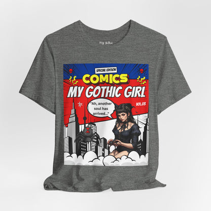 My Gothic Girl Comic Book Graphic Tee – Whimsy Goth Streetwear, Dark Poetry Fashion, Alt Aesthetic Apparel