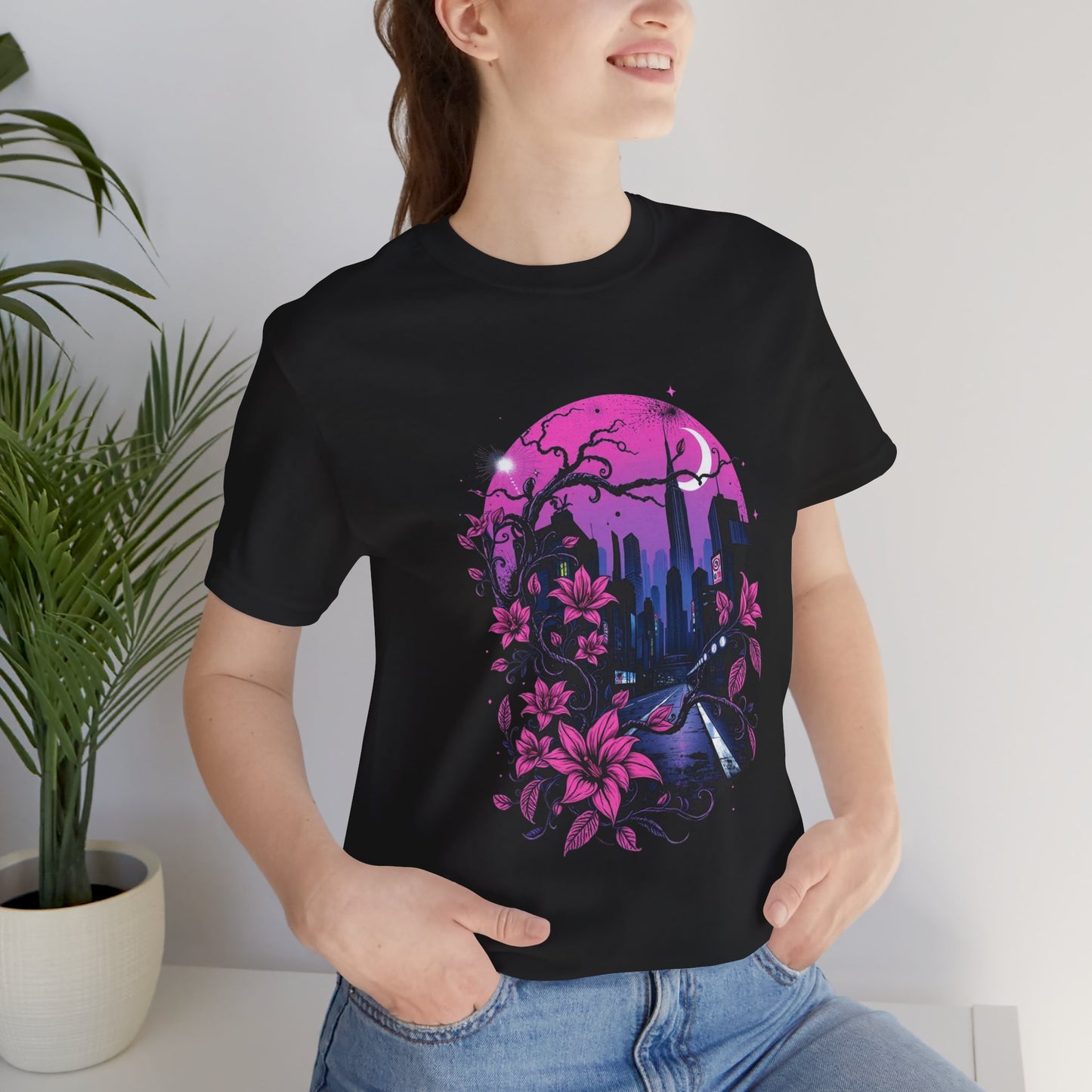 “Dark Bloom” — WhimsyGoth Floral Tee – Alt Aesthetic Poetic Goth Street-wear