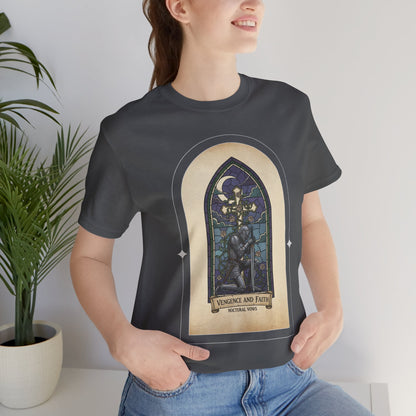 "Vengeance and Faith"  Gothic Graphic T-Shirt – Alt Aesthetic Poetic Goth Streetwear