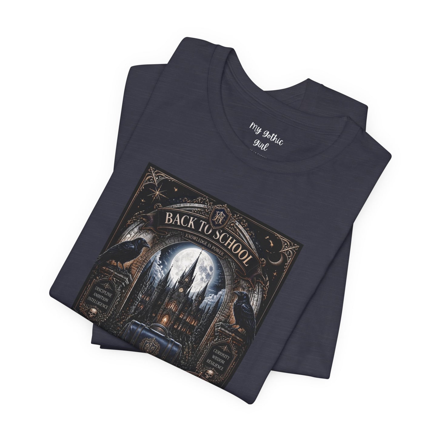 Back to School Gothic T-Shirt — Haunted Academy Illustration