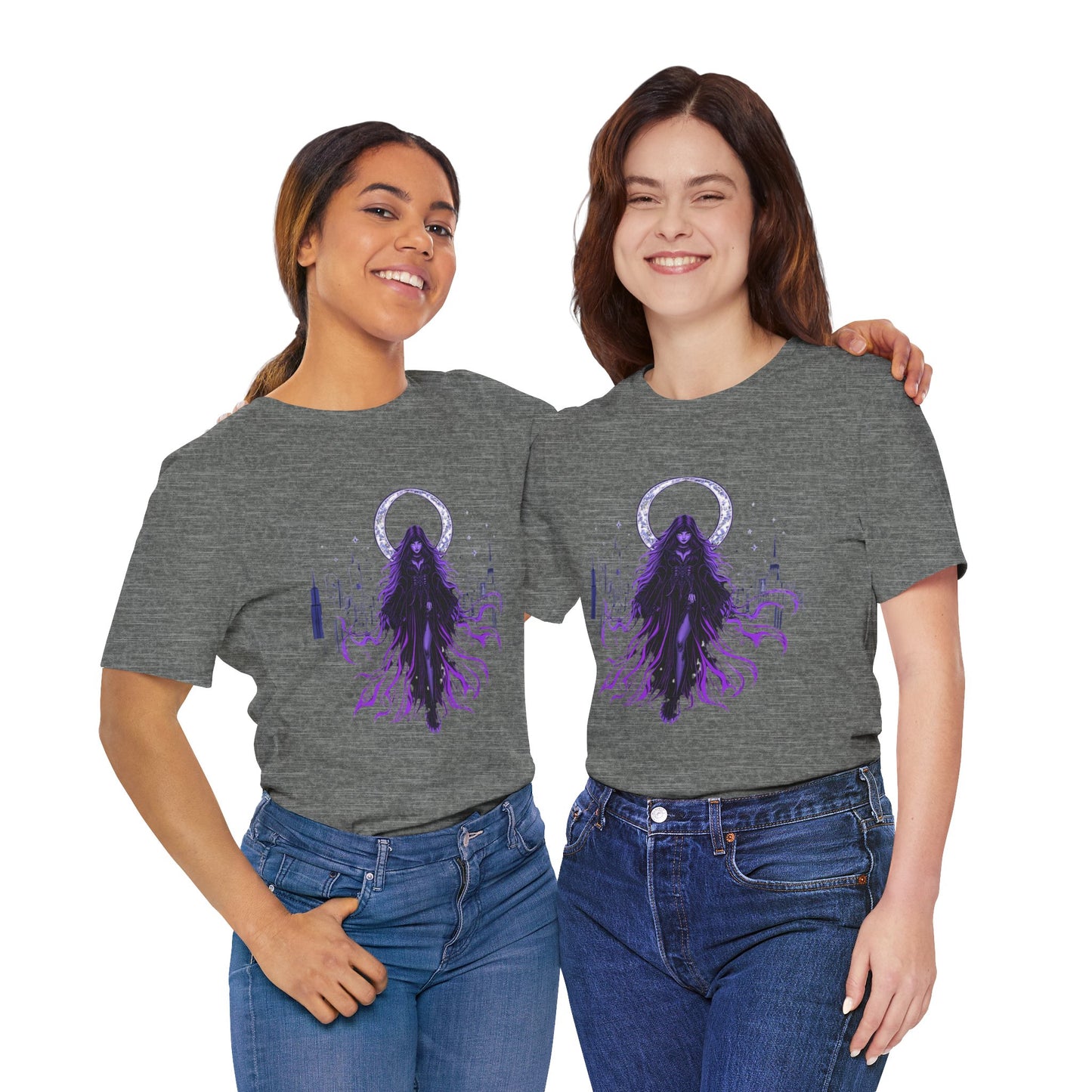 “Celestial Enchantress”  Gothic Graphic T-Shirt – Alt Aesthetic Poetic Goth Street-wear