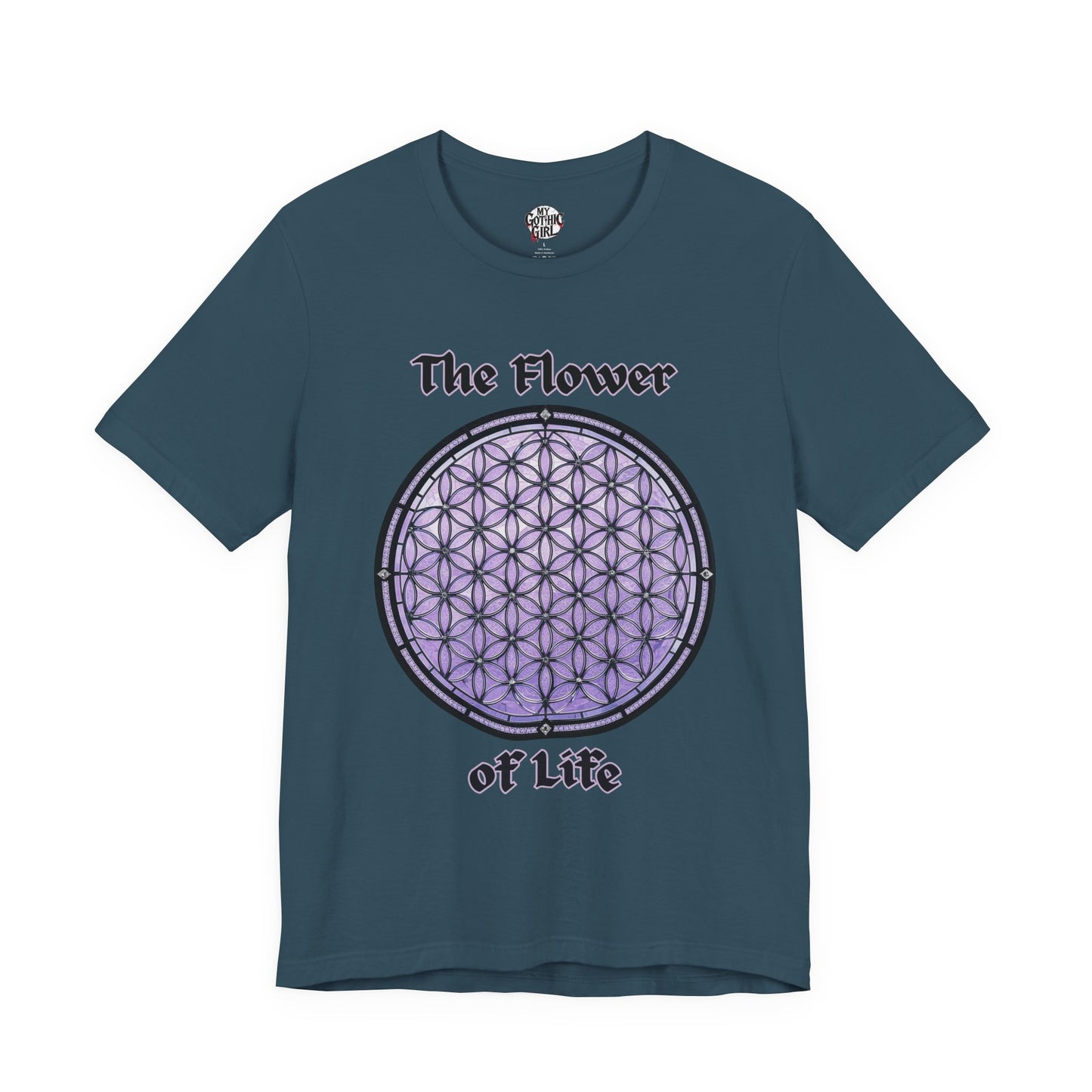 "The Flower of Life"  Gothic Graphic T-Shirt – Alt Aesthetic Poetic Goth Street-wear