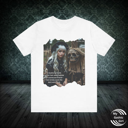 My Gothic Girl T-Shirt "Scarecrow Friend" – Whimsy Goth Streetwear, Dark Poetry Fashion, Alt Aesthetic Apparel