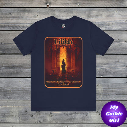 “Lilith  —  Eden’s Outcast, The Price of Freedom.” Graphic T-Shirt – Alt Aesthetic Poetic Goth Street-wear