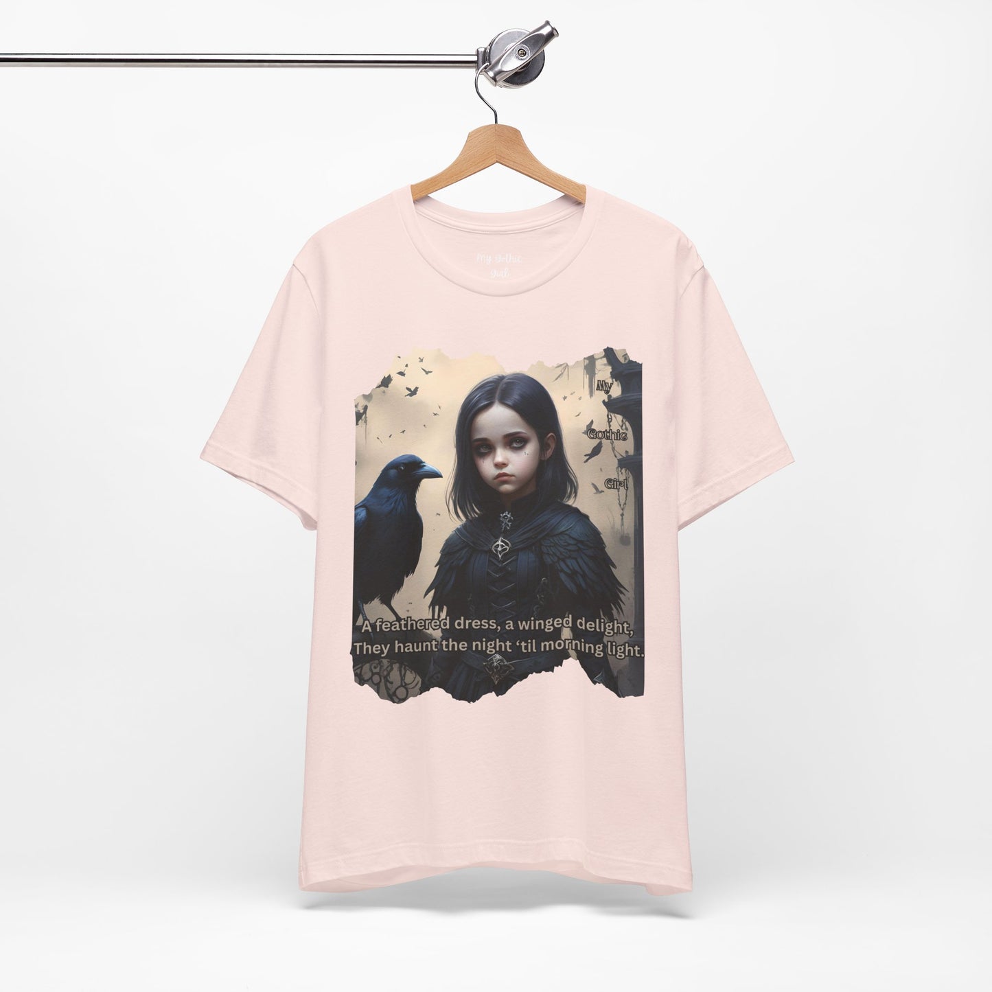 My Gothic Girl T-Shirt "Black Raven"  Whimsy Goth, Goth Fashion, Poetic Gothic Street Wear
