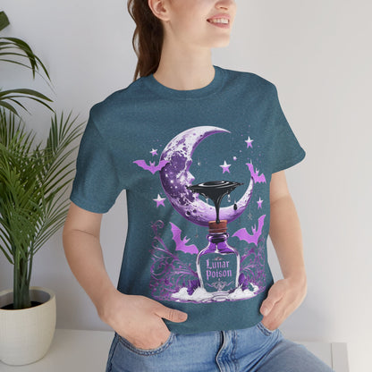 “Lunar Poison” — Celestial Alchemy Gothic Graphic T-Shirt – Alt Aesthetic Poetic Goth Street-wear