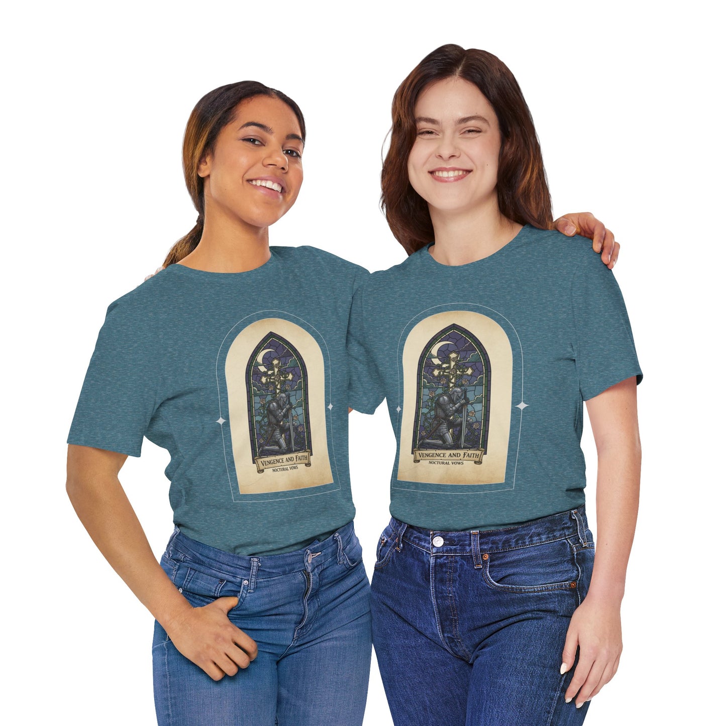"Vengeance and Faith"  Gothic Graphic T-Shirt – Alt Aesthetic Poetic Goth Streetwear