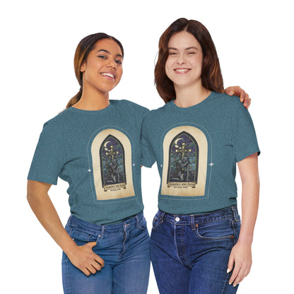 "Vengeance and Faith"  Gothic Graphic T-Shirt – Alt Aesthetic Poetic Goth Streetwear