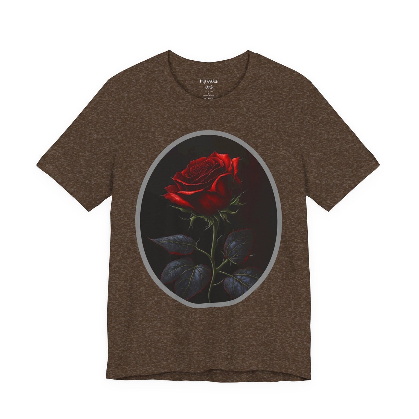 My Gothic Girl T-Shirts for Women & Men "Linda's Red Rose" Dark Aesthetic & Alternative Tees – My Gothic Girl