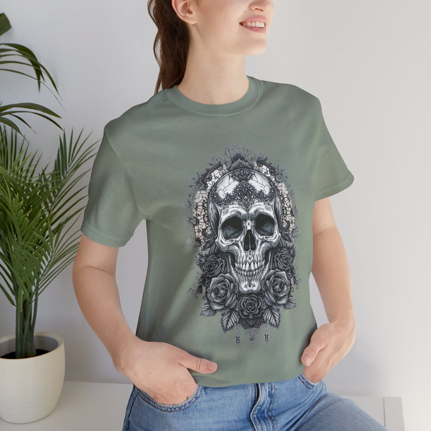 Gothic Skull Elegance T-Shirt