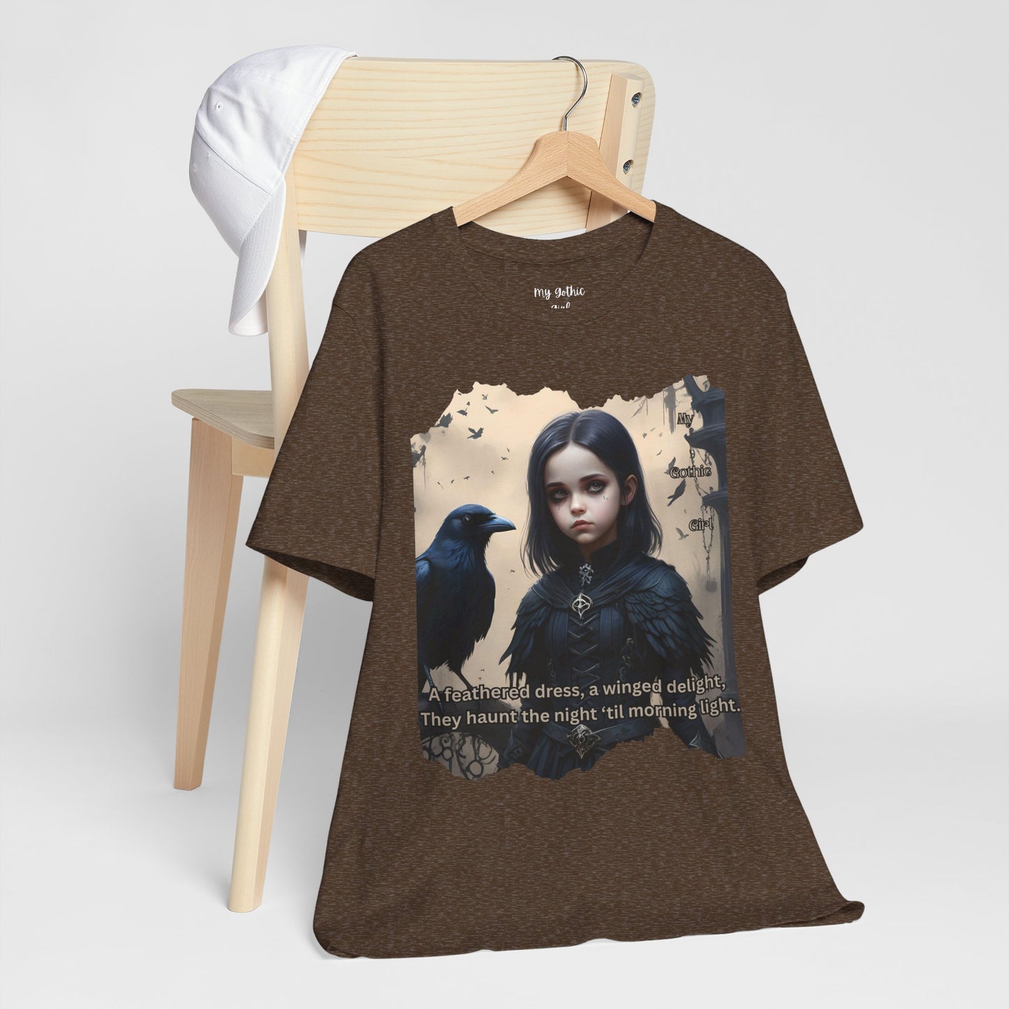 My Gothic Girl T-Shirt "Black Raven"  Whimsy Goth, Goth Fashion, Poetic Gothic Street Wear