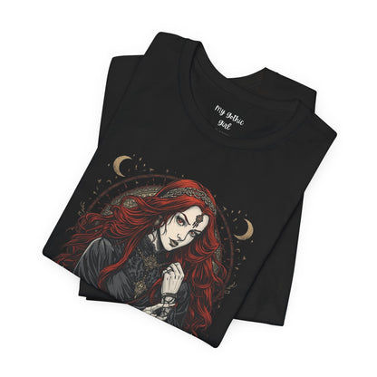Astrid the Sorceress Gothic T-Shirt | Dark Fantasy Witch Tee
