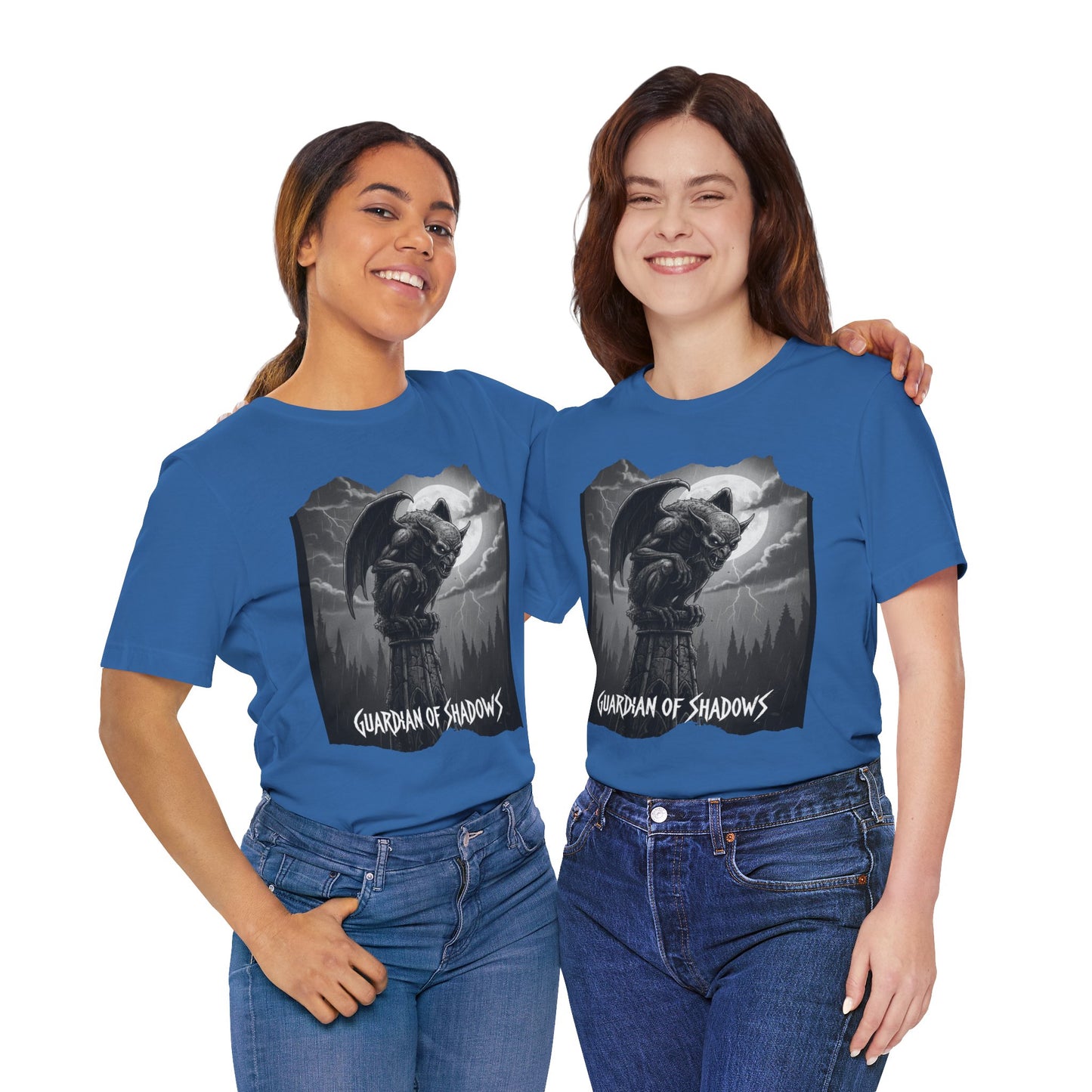 "Guardian of Shadows"  Gothic Graphic T-Shirt – Alt Aesthetic Poetic Goth Streetwear