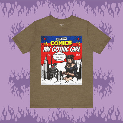 My Gothic Girl Comic Book Graphic Tee – Whimsy Goth Streetwear, Dark Poetry Fashion, Alt Aesthetic Apparel
