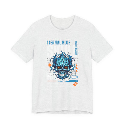 Eternal Blue Skull Flame Gothic Tee