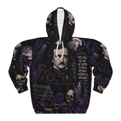 Edgar Allan Poe All-Over-Print Hoodie — 'My Gothic Girl' Gothic Hooded Sweatshirt