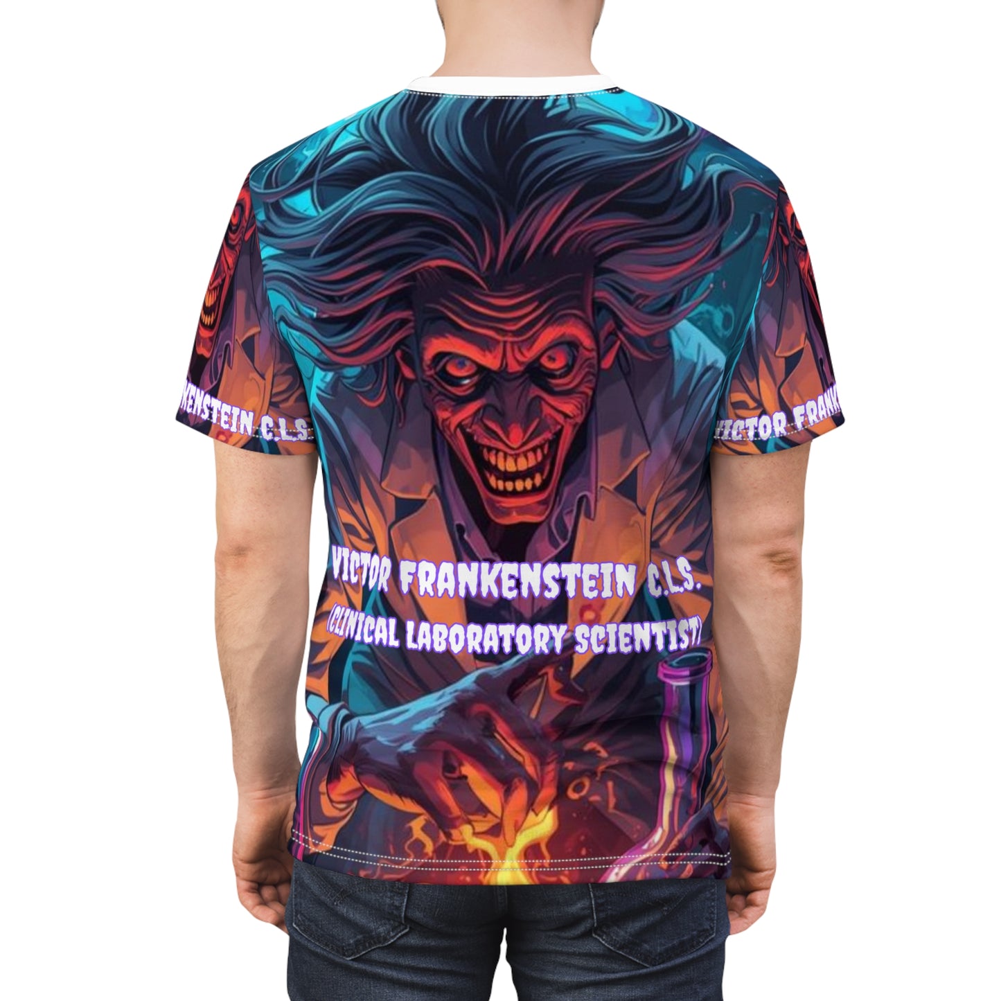 Victor Frankenstein C.L.S. Gothic Graphic T-Shirt – Dark Romance All Over Print Dr. Frankenstein Shirt | My Gothic Girl