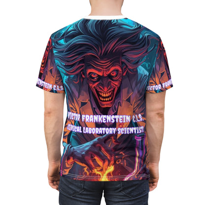 Victor Frankenstein C.L.S. Gothic Graphic T-Shirt – Dark Romance All Over Print Dr. Frankenstein Shirt | My Gothic Girl