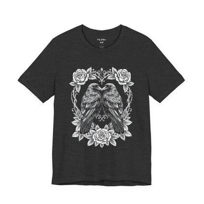 Raven Romance Tee — Gothic Floral Crow T-Shirt