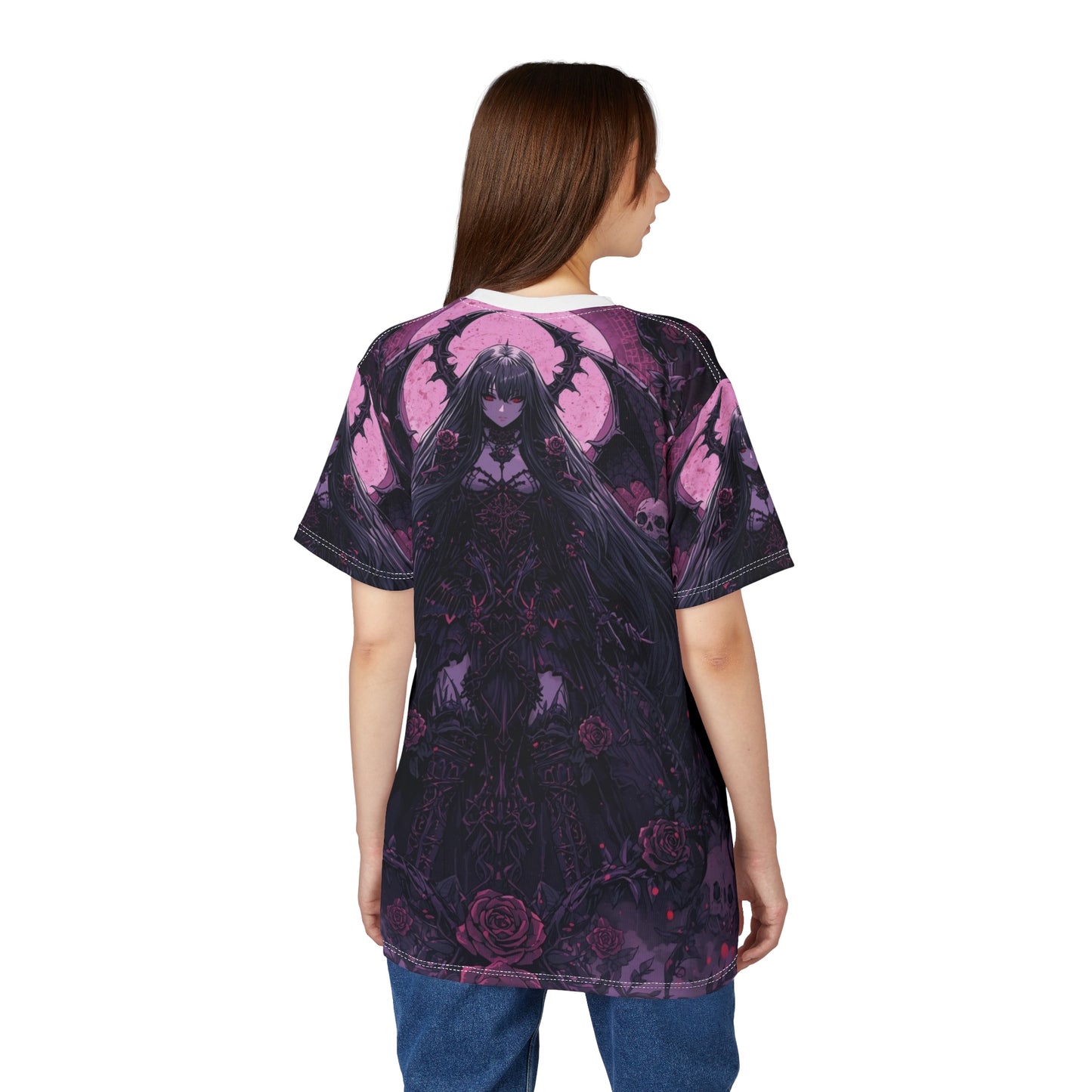 Gothic Anime Reaper Queen Tee – Dark Romance All Over Print | My Gothic Girl